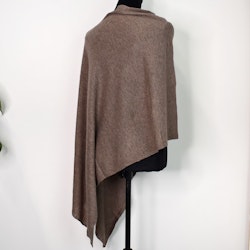 Finstickad Poncho TAUPE