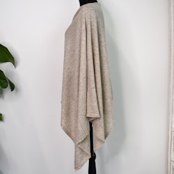 Finstickad Poncho BEIGE
