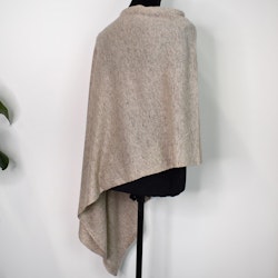 Finstickad Poncho BEIGE
