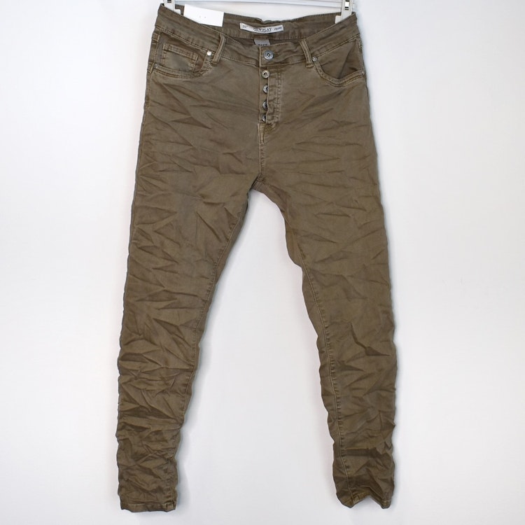 Jeans med knappar TAUPE - Newplay