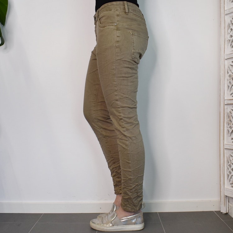 Jeans med knappar TAUPE - Newplay