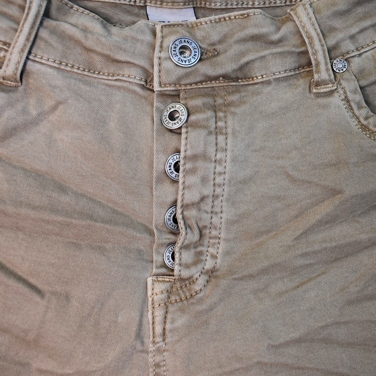 Jeans med knappar TAUPE - Newplay