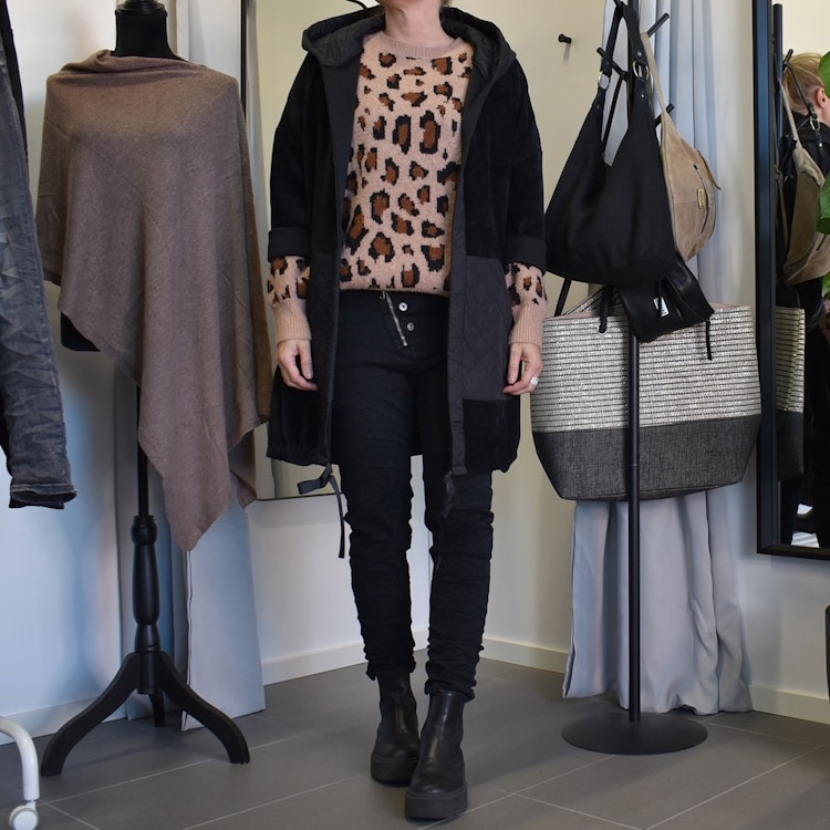 Jeans med knappar och gylf SVART - Newplay