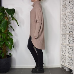 Lång Polotröja Over Size BEIGE FONCE