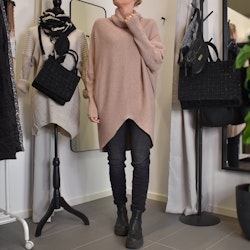 Lång Polotröja Over Size BEIGE FONCE