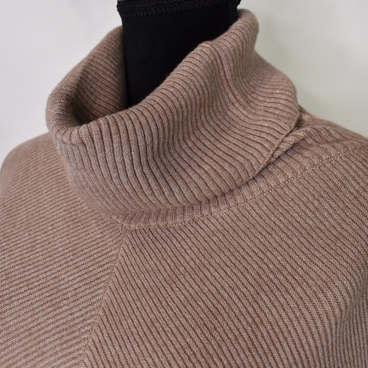 Lång Polotröja Over Size BEIGE FONCE
