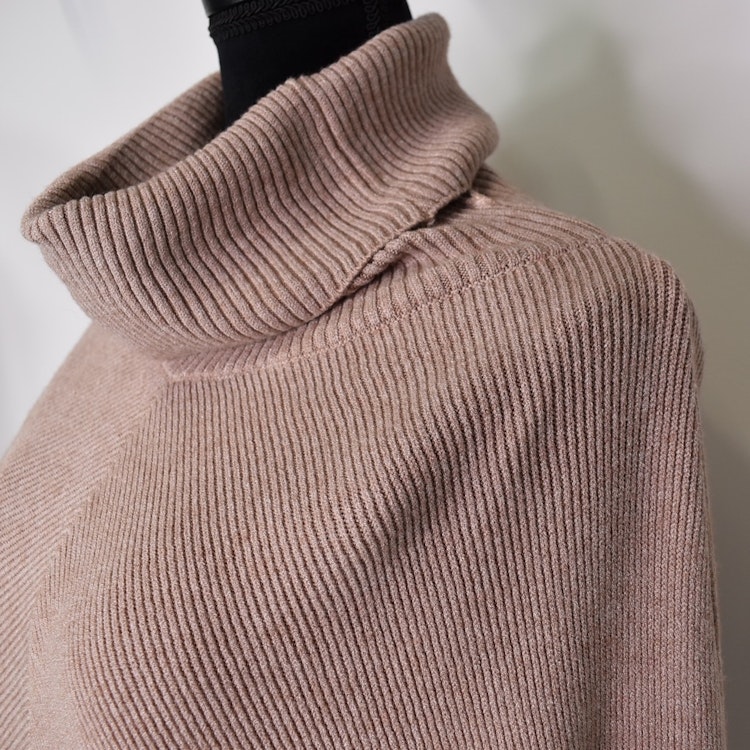 Lång Polotröja Over Size BEIGE FONCE