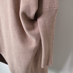 Lång Polotröja Over Size BEIGE FONCE