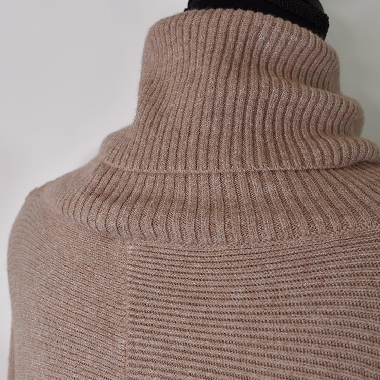 Lång Polotröja Over Size BEIGE FONCE