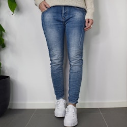 Jeans med gylf BLÅ - Place du Jour