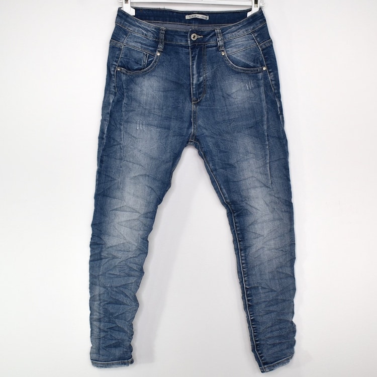Jeans med gylf BLÅ - Place du Jour