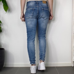 Jeans med gylf BLÅ - Place du Jour