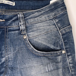 Jeans med gylf BLÅ - Place du Jour