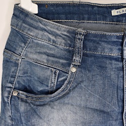Jeans med gylf BLÅ - Place du Jour