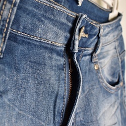 Jeans med gylf BLÅ - Place du Jour