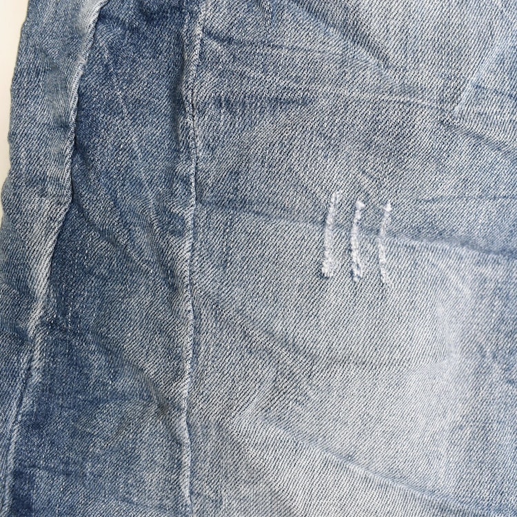 Jeans med gylf BLÅ DENIM - Place du Jour
