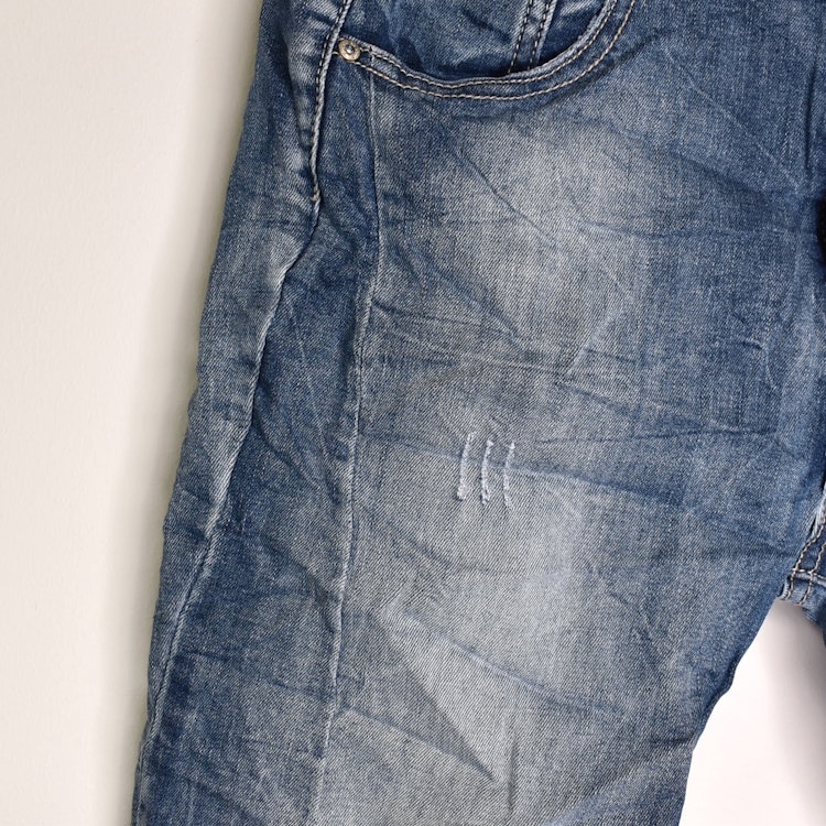Jeans med gylf BLÅ - Place du Jour