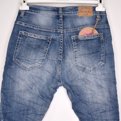 Jeans med gylf BLÅ - Place du Jour