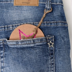 Jeans med gylf BLÅ - Place du Jour