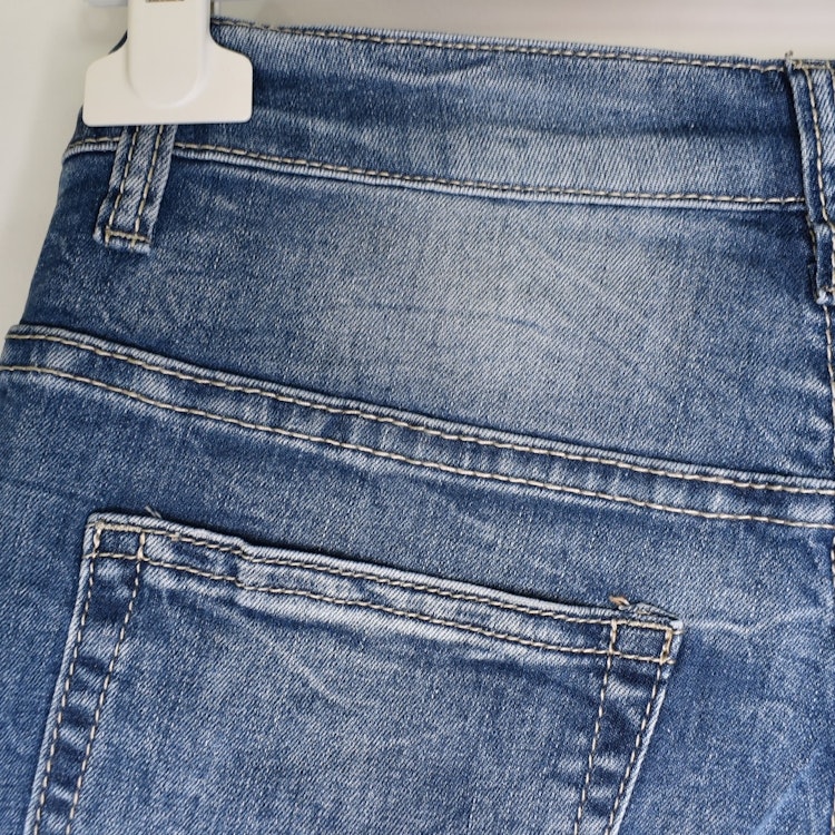 Jeans med gylf BLÅ - Place du Jour