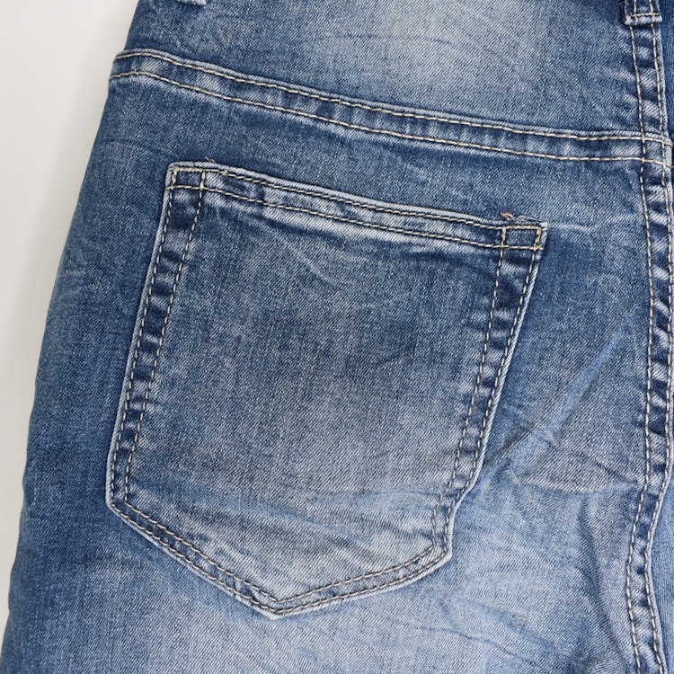 Jeans med gylf BLÅ - Place du Jour