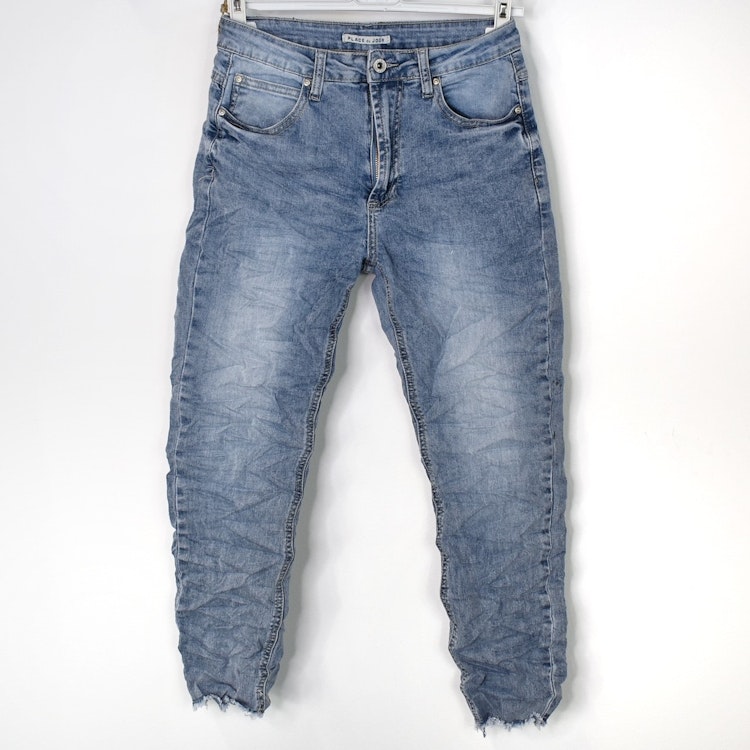 Korta Jeans med Fransar LJUS BLÅ - Place du Jour