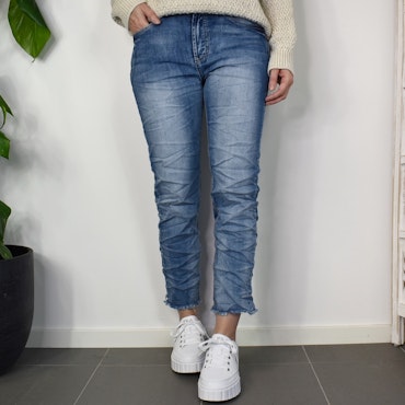 Korta Jeans med Fransar BLÅ - Place du Jour