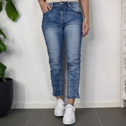 Korta Jeans med Fransar BLÅ - Place du Jour