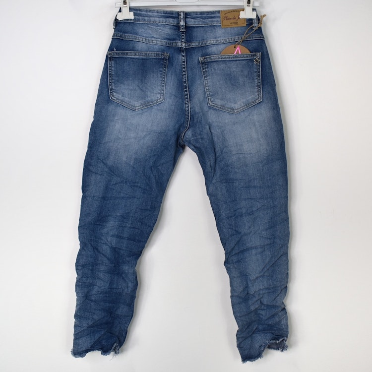 Korta Jeans med Fransar BLÅ - Place du Jour
