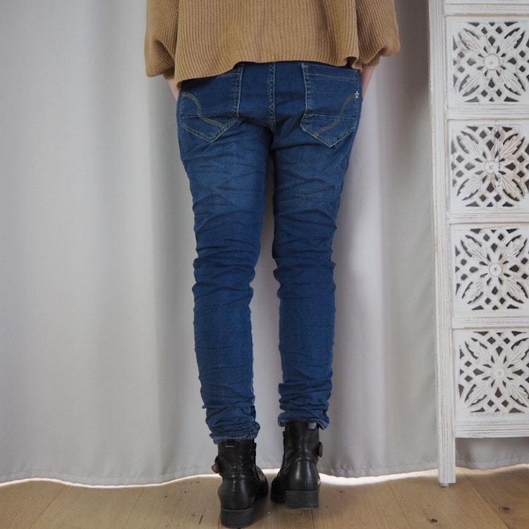 Joggerjeans med resår och knappar - Place du Jour