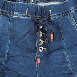 Joggerjeans med resår och knappar - Place du Jour
