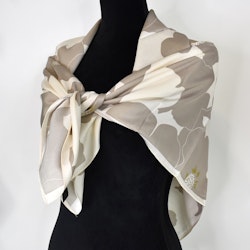 Scarf Kvadratisk Blommig TAUPE
