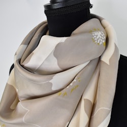 Scarf Kvadratisk Blommig TAUPE