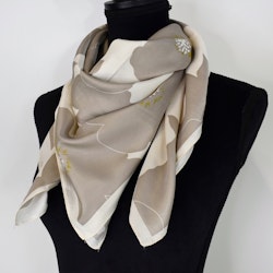 Scarf Kvadratisk Blommig TAUPE