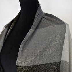 Halsduk Rutig Glitter SVART