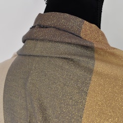 Halsduk Rutig Glitter TAUPE