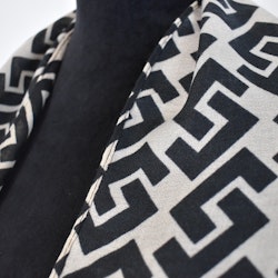 Sjal Geometrisk SVART/BEIGE