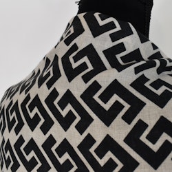 Sjal Geometrisk SVART/BEIGE