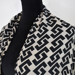 Sjal Geometrisk SVART/BEIGE