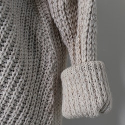 Lång Stickad Tröja Lurex BEIGE