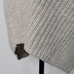 Lång Stickad Tröja Lurex BEIGE