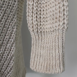Lång Stickad Tröja Lurex BEIGE