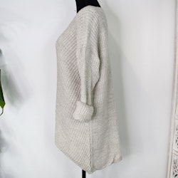 Lång Stickad Tröja Lurex BEIGE