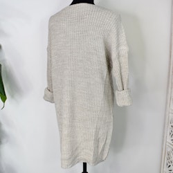 Lång Stickad Tröja Lurex BEIGE