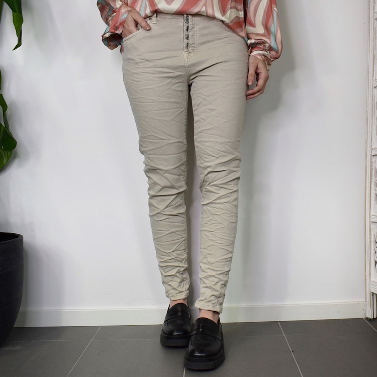 Jeans med knappar BEIGE - Newplay