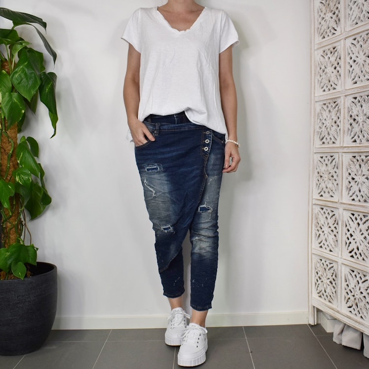 Jeans New York SLITEN BLÅ - Nowomanslabel