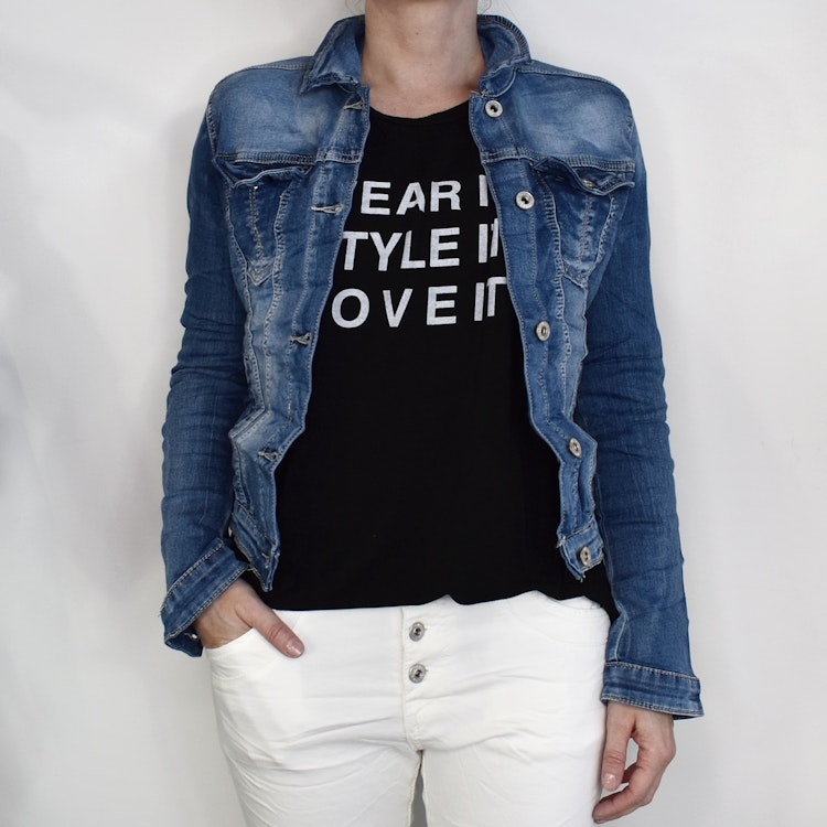 Jeansjacka med knappar DENIM - Place du Jour