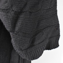 Kort Kabelstickad Cardigan SVART
