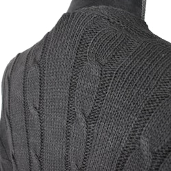 Kort Kabelstickad Cardigan SVART