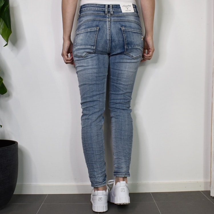 Jeans med knappar LJUS BLÅ - Newplay